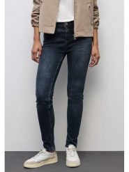 Street One Dżinsy - Slimf fit - w kolorze granatowym rozmiar: W29/L32. Niebieskie jeansy Street One, l, z aplikacjami, ze skóry, klasyczne, z podwyższonym stanem. Za 184.02 zł.