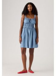 Levi's Sukienka w kolorze błękitnym rozmiar: M. Niebieskie sukienki Levi's, na co dzień, m, bez wzorów, bez kołnierzyka, bez ramiączek, mini, proste. Za 139.54 zł.