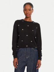 LOLA CASADEMUNT Sweter MF2511012 Czarny Regular Fit. Czarne swetry LOLA CASADEMUNT, xs, bez wzorów, bez ramiączek. Za 649.99 zł.
