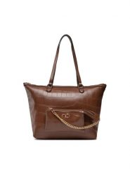 Nobo Torebka NBAG-N0240-CM17 Brązowy. Brązowe shopper bag NOBO, bez wzorów, ze skóry, bez dodatków. Za 299.99 zł.