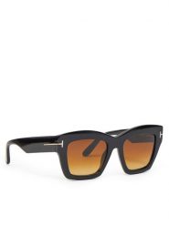 Tom Ford Okulary przeciwsłoneczne FT1191 01F Czarny. Czarne okulary przeciwsłoneczne TOM FORD, bez wzorów, z tworzywa sztucznego. Za 1,019.00 zł.