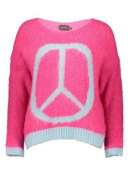 Miss goodlife Sweter w kolorze różowo-błękitnym rozmiar: M. Różowe swetry miss goodlife, m, bez wzorów, z wełny, bez ramiączek. Za 184.89 zł.