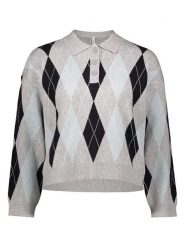 ONLY Sweter w kolorze szaro-czarnym rozmiar: XS. Czarne swetry ONLY, s, bez wzorów, z materiału, bez ramiączek. Za 56.93 zł.