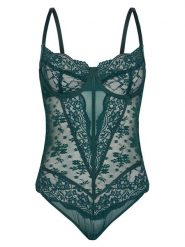 Hunkemöller Body Berry 301159 Zielony. Zielone body i gorsety Hunkemöller, bez wzorów, z syntetyku, bez ramiączek. Za 129.99 zł.