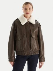 MICHAEL Michael Kors Kurtka z imitacji skóry 77A1487M52 Brązowy Relaxed Fit. Brązowe kurtki MICHAEL Michael Kors, l, bez wzorów, ze skóry, bez kaptura. Za 1,389.00 zł.