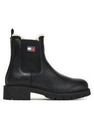 Tommy Jeans Sztyblety Tjw Chelsea Boot Wl EN0EN02826 Czarny. Czarne botki Tommy Jeans, bez wzorów, z jeansu, bez obcasa, na płaskiej podeszwie, bez zapięcia. Za 519.99 zł.