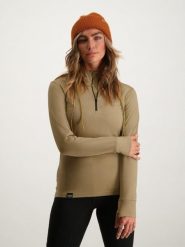 Bluza narciarska damska Poederbaas. Brązowe bluzy bez kaptura POEDERBAAS, na zimę, xl, bez wzorów, z materiału, bez kaptura, narciarskie. Za 151.68 zł.
