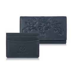 Zestaw prezentowy dla niej portfel damski w kwiaty T-45 i skórzane etui na karty T-151 Paolo Peruzzi ZUP-144-DB. Niebieskie portfele PAOLO PERUZZI, bez wzorów, ze skóry. Za 99.00 zł.