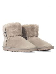 ISLAND BOOT Botki zimowe "Valley" w kolorze beżowym rozmiar: 38. Brązowe botki Island Boot, bez wzorów, bez obcasa, bez zapięcia. Za 121.51 zł.