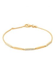 L'atelier précieux Pozłacana bransoletka z cyrkoniami rozmiar: onesize. Żółte bransoletki l'Atelier precieux, z cyrkonią, pozłacane. Za 250.94 zł.