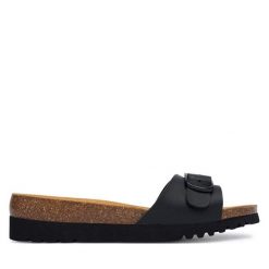 Klapki Scholl. Czarne klapki Scholl, bez wzorów, bez obcasa, bez zapięcia. Za 269.99 zł.
