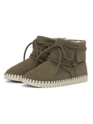 Ilse Jacobsen Botki w kolorze khaki rozmiar: 38. Brązowe botki Ilse Jacobsen, bez wzorów, bez obcasa, bez zapięcia. Za 129.57 zł.