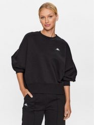 Kappa Bluza 313022 Czarny Loose Fit. Czarne bluzy Kappa, l, bez wzorów, z bawełny, bez kaptura. Za 229.99 zł.