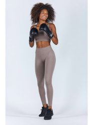Onamaste Legginsy sportowe w kolorze ciemnobeżowym rozmiar: L/XL. Brązowe legginsy Onamaste, l, bez wzorów, z podwyższonym stanem, outdoorowe. Za 105.88 zł.