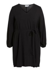 Vila Sukienka codzienna 14088698 Czarny Regular Fit. Czarne sukienki Vila, na co dzień, bez wzorów, z wiskozy, bez kołnierzyka, bez ramiączek, proste. Za 129.99 zł.