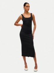 Vero Moda Sukienka codzienna Chloe 10325601 Czarny Slim Fit. Czarne sukienki Vero Moda, na co dzień, xs, bez wzorów, z bawełny, bez kołnierzyka, bez ramiączek, proste. Za 119.99 zł.