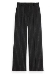 Scotch & Soda Spodnie w kolorze czarnym rozmiar: W27/L30. Czarne spodnie materiałowe Scotch & Soda, bez wzorów, z materiału, z podwyższonym stanem. Za 197.63 zł.