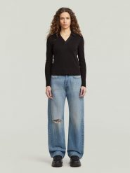 G-Star Dżinsy - Boyfriend fit - w kolorze niebieskim rozmiar: W28/L32. Niebieskie jeansy G-Star, l, z aplikacjami, ze skóry, klasyczne. Za 239.99 zł.