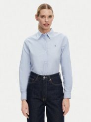 Tommy Hilfiger Koszula WW0WW46111 Niebieski Relaxed Fit. Niebieskie koszule Tommy Hilfiger, bez wzorów, z bawełny, bez kołnierzyka, bez ramiączek. Za 259.99 zł.
