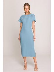 Stylove Sukienka w kolorze błękitnym rozmiar: XL. Niebieskie sukienki Stylove, xl, bez wzorów, bez kołnierzyka, bez ramiączek, maxi. Za 247.45 zł.