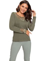 WITT WEIDEN Sweter w kolorze khaki rozmiar: 46. Brązowe swetry WITT WEIDEN, bez wzorów, z koronki, bez ramiączek. Za 65.95 zł.