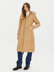 Tommy Hilfiger Kurtka puchowa Heritage WW0WW43601 Beżowy Regular Fit. Brązowe kurtki Tommy Hilfiger, xs, bez wzorów, z puchu, bez kaptura. Za 1,119.00 zł.