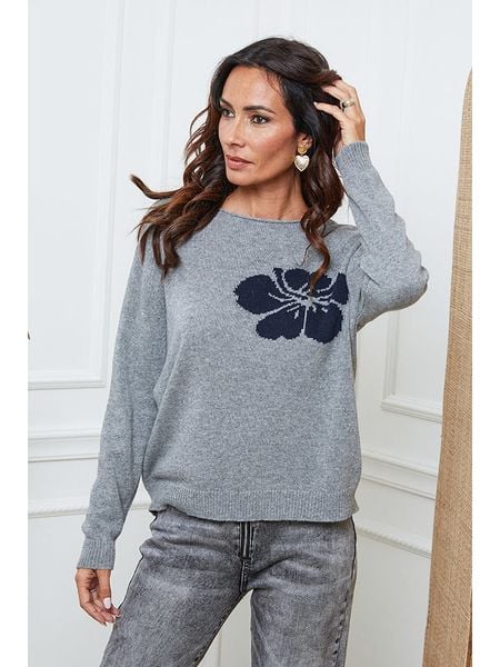 So Cachemire Sweter "Lambi" w kolorze szarym rozmiar: S. Szare swetry So Cachemire, s, bez wzorów, z kaszmiru, bez ramiączek. Za 209.82 zł.