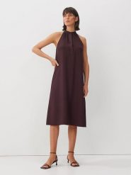 Someday Sukienka w kolorze brązowym rozmiar: 42. Brązowe sukienki someday., bez wzorów, bez kołnierzyka, bez ramiączek, midi. Za 171.68 zł.