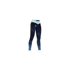 Legginsy fitness długie damskie Smmash Iceberg z wysokim stanem. Niebieskie legginsy SMMASH, bez wzorów, sportowe, długie. Za 169.90 zł.