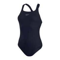 Damski jednoczęściowy kostium kąpielowy Speedo Eco+ Medalist. Niebieskie stroje jednoczęściowe Speedo, bez wzorów, z poliesteru, sportowe. Za 211.30 zł.