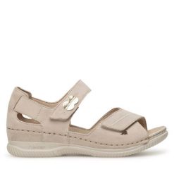 Sandały Rieker. Brązowe sandały Rieker, bez wzorów, bez obcasa, na płaskiej podeszwie, bez zapięcia. Za 359.99 zł.