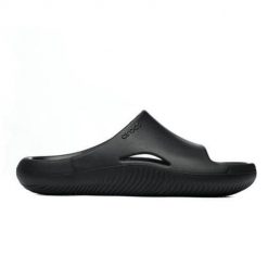 Sandały CROCS MELLOW RECOVERY SLIDE Czarny. Czarne sandały Crocs, bez wzorów, z materiału, bez obcasa, bez zapięcia. Za 298.00 zł.