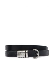 PINKO Pasek Damski Saddle Belt H1,2 20252 PLT01 105479.A1AC Czarny. Czarne paski Pinko, bez wzorów, ze skóry. Za 589.99 zł.