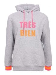 Zwillingsherz Bluza "Keira" w kolorze szarym rozmiar: S/M. Szare bluzy Zwillingsherz, m, bez wzorów, z bawełny, bez ramiączek, z kapturem. Za 158.47 zł.