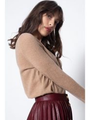 AUTHENTIC CASHMERE Kaszmirowy sweter "Criou" w kolorze beżowym rozmiar: XL. Brązowe swetry AUTHENTIC CASHMERE, xl, bez wzorów, z kaszmiru, bez ramiączek. Za 264.15 zł.