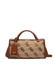 Guess Torebka Audrey Logo HWJG97 55060 Brązowy jasny. Brązowe torebki klasyczne Guess, z aplikacjami, z materiału, bez dodatków. Za 634.99 zł.