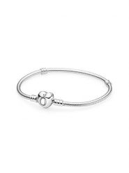Pandora Srebrna bransoletka rozmiar: 17 cm. Szare bransoletki Pandora, srebrne. Za 232.78 zł.