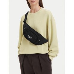 Nerka Reebok. Czarne nerki i saszetki Reebok, bez wzorów, młodzieżowe, bez dodatków. Za 69.99 zł.