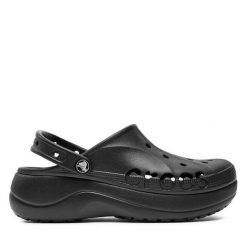 Klapki Crocs. Czarne klapki Crocs, bez wzorów, bez obcasa, bez zapięcia. Za 249.99 zł.