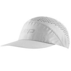 Czapka do biegania z daszkiem Pro Run Ultralight unisex. Białe czapki z daszkiem CEP, bez wzorów, z materiału, sportowe. Za 189.00 zł.