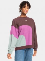 Roxy Bluza Happy Daize Otlr ERJFT04752 Brązowy Regular Fit. Brązowe bluzy Roxy, xs, bez wzorów, z bawełny, bez kaptura. Za 189.99 zł.