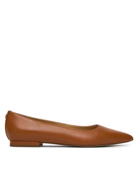 LAUREN RALPH LAUREN Baleriny Londyn 802P09039002 Brązowy. Brązowe baleriny Lauren Ralph Lauren, bez wzorów, ze skóry, bez obcasa, bez zapięcia. Za 486.99 zł.