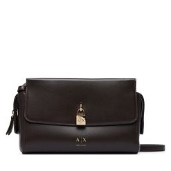 Torebka Armani Exchange. Brązowe listonoszki Armani Exchange, bez wzorów, bez dodatków. Za 614.99 zł.
