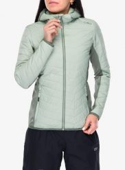 Kurtka damska CMP Yurexa Jacket Hybrid Fix Hood. Zielone kurtki CMP, m, bez wzorów, z elastanu, biznesowe, bez kaptura. Za 538.99 zł.