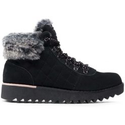 Skechers Damskie Buty Trekkingowe Bobs Mountain Kiss Czarne Zamsz 37. Czarne buty trekkingowe Skechers, z zamszu, bez zapięcia. Za 314.99 zł.