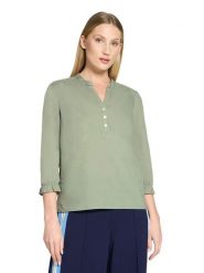 CARTOON Bluzka w kolorze zielonym rozmiar: 44. Zielone bluzki Cartoon, bez wzorów, bez kołnierzyka, bez ramiączek. Za 104.99 zł.