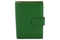 Portfel skórzany BARBERINI'S zielony D-8578-38. Zielone portfele Barberinis, bez wzorów, ze skóry. Za 169.99 zł.