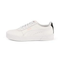 Buty sportowe damskie PUMA Carina rozmiar 36. Białe buty treningowe Puma, bez wzorów, z materiału, bez zapięcia, trekkingowe. Za 215.45 zł.