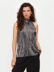 Bruuns Bazaar Bluzka BBW3706 Srebrny Regular Fit. Szare bluzki Bruuns Bazaar, bez wzorów, z syntetyku, bez kołnierzyka, bez ramiączek. Za 189.99 zł.
