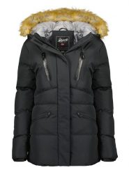 Geographical Norway Kurtka zimowa "Crown" w kolorze czarnym rozmiar: XL. Czarne kurtki Geographical Norway, na zimę, xl, bez wzorów, z puchu, bez kaptura. Za 250.55 zł.